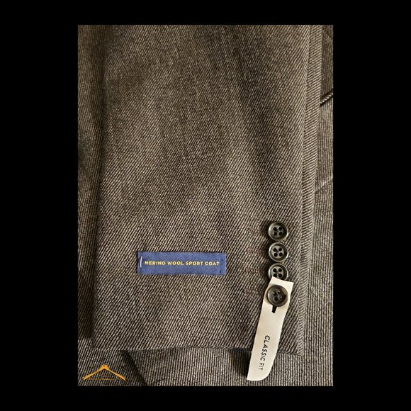 Stafford Sport Coat - 50R, 100% Merino Wool, Black Tweed, NWT - Picture 6 of 14